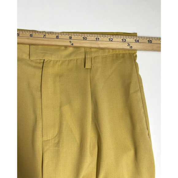 Cider High Rise Wide Leg Trouser Dress Pant Mustard Yellow Size Medium 28x28 New - Picture 3 of 11